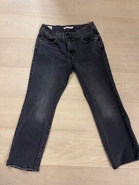 Levi's Black 28w 27l Middy Ankle Bootcut Jeans